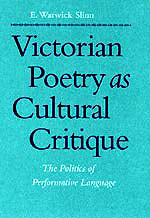 Victorian Poetry As Cultural Critique